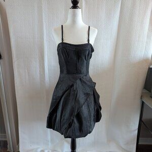 De Laru Collection Black Corset Bubble hem mini dress Small Wedding Guest Y2K